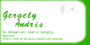 gergely andris business card